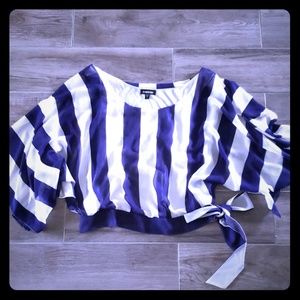 Bebe Striped Sheer Top